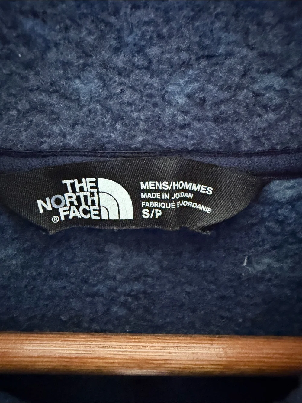 The North Face Men's Navy Patterned Quarter-Zip Fleece Pullover